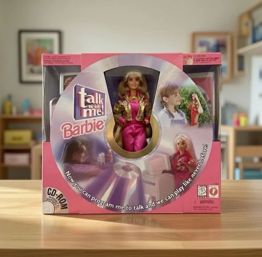 Barbie Talk with Me Doll W Cd ROM & More! 1997 Mattel New